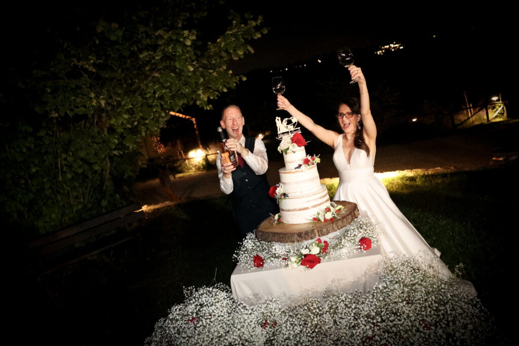 Torta nuziale matrimonio serale